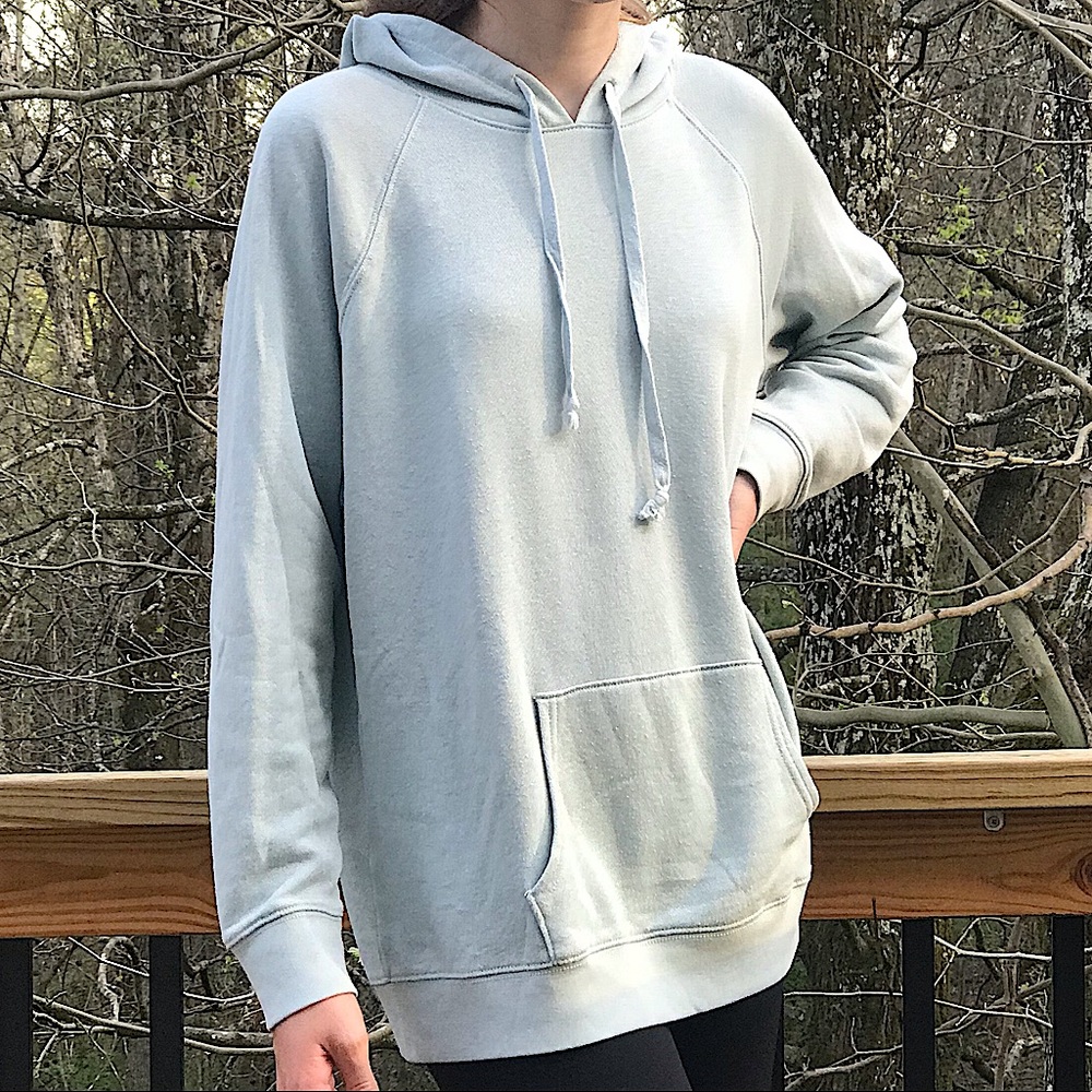 American Eagle L hoodie blue teal turquoise